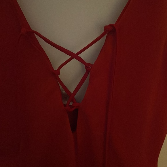 Red One Piece Swim suit - Picture 2 of 5